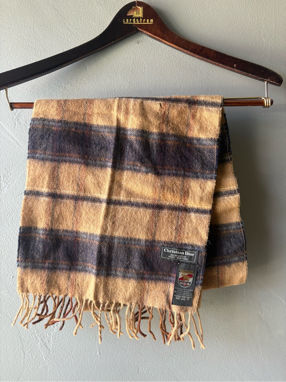 Vintage Christian Dior Monsieur Lambswool Scarf